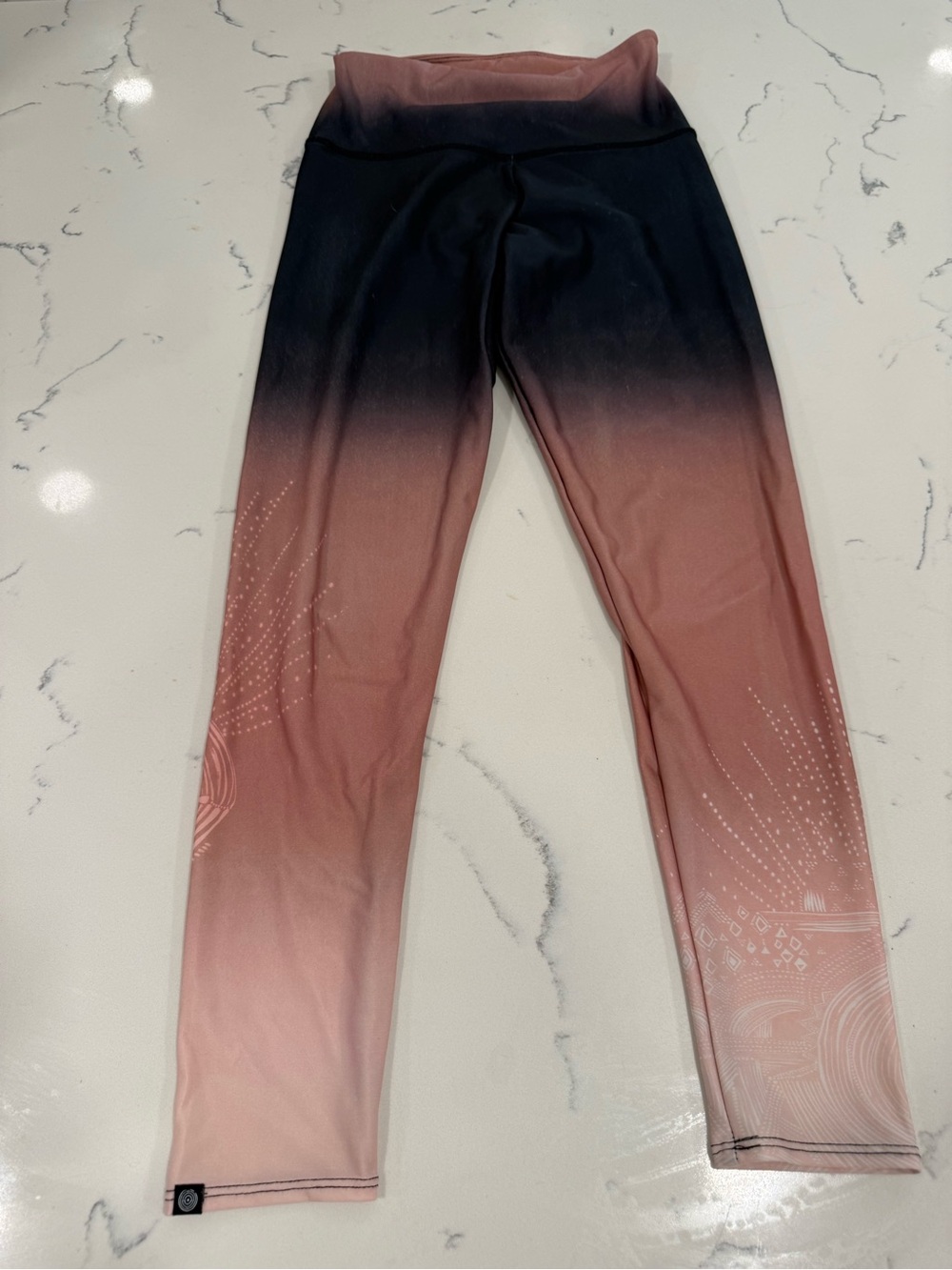 Onzie Ombre Rose to Black High-Waist Performance Leggings